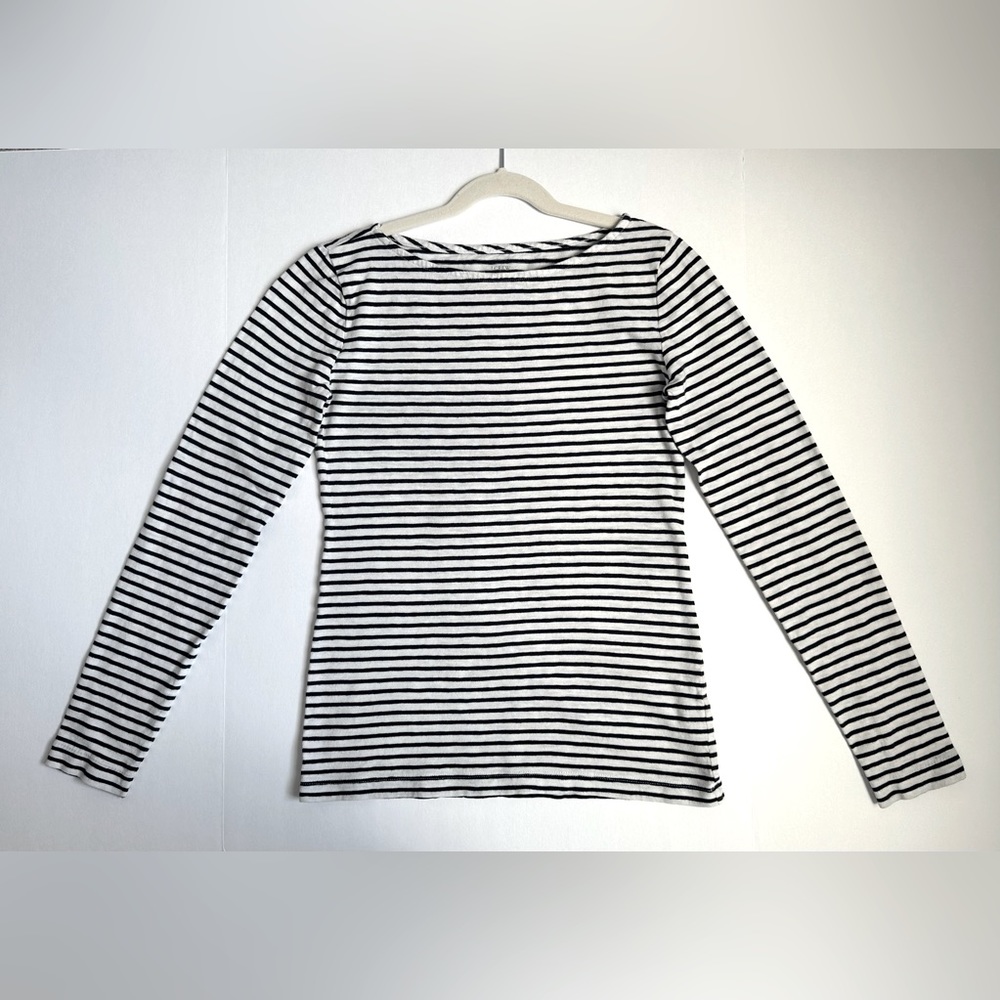 J.Crew Factory Striped Artist Tee Long Sleeve Boatneck Women’s Size XS